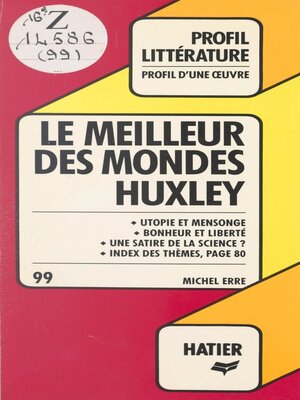 cover image of Le meilleur des mondes, Huxley